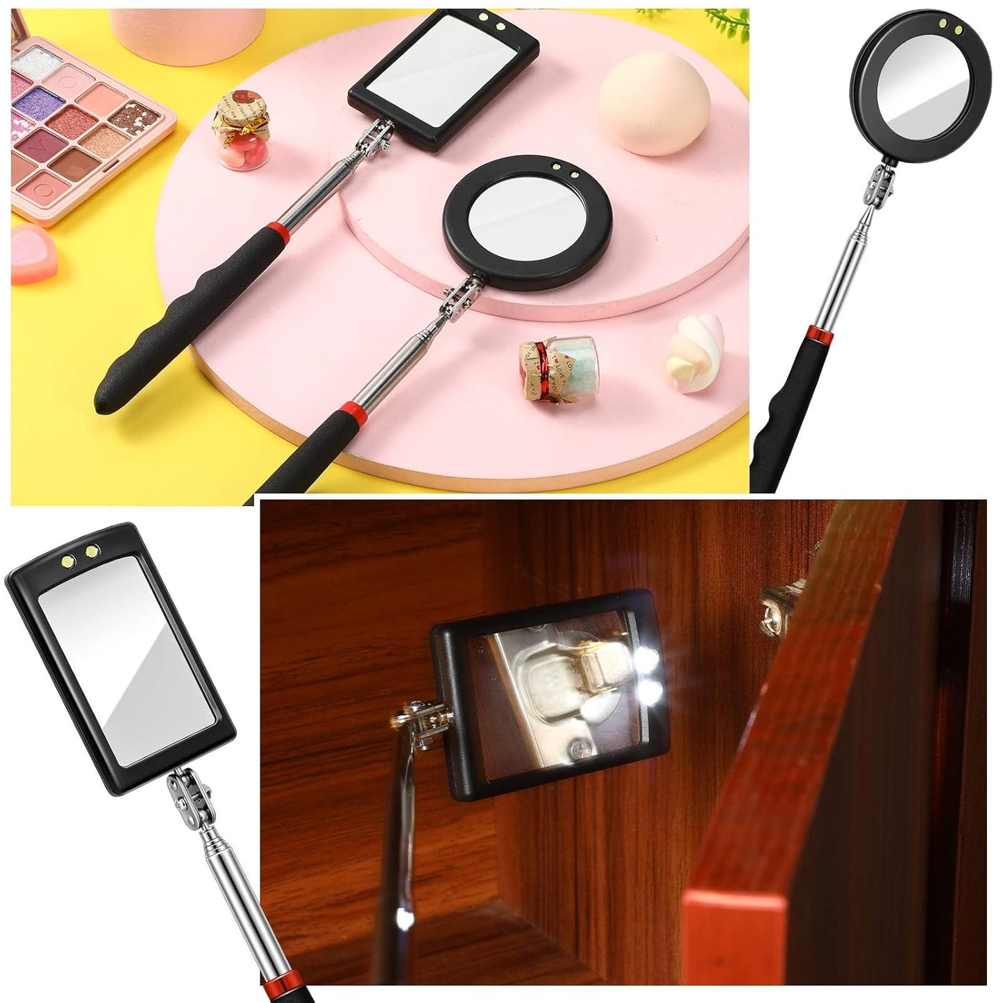 2 pcs LED inspection mirror tool — view 4