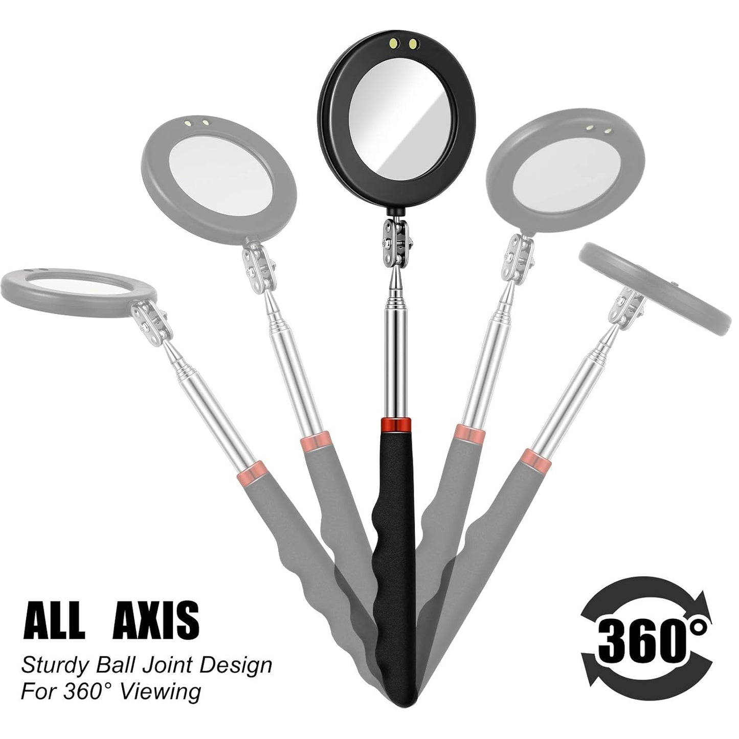 2 pcs LED inspection mirror tool — view 8