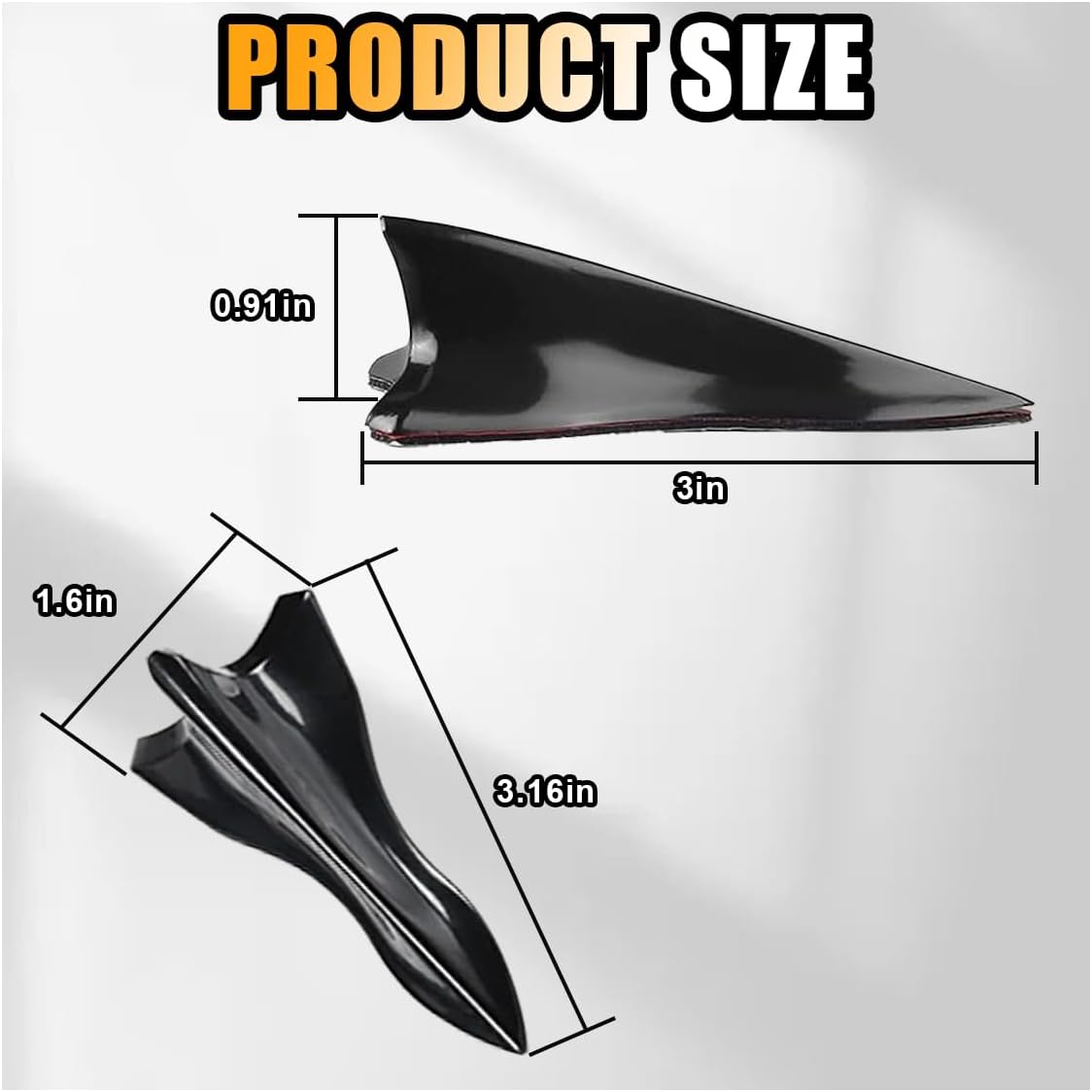 10 pcs car shark fin diffuser kit — view 3