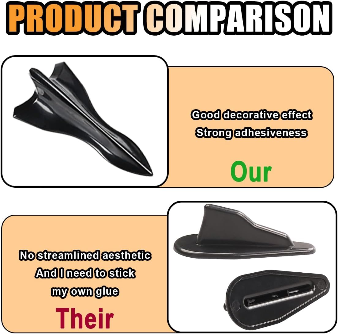 10 pcs car shark fin diffuser kit — view 4