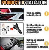 10 pcs car shark fin diffuser kit — view 7