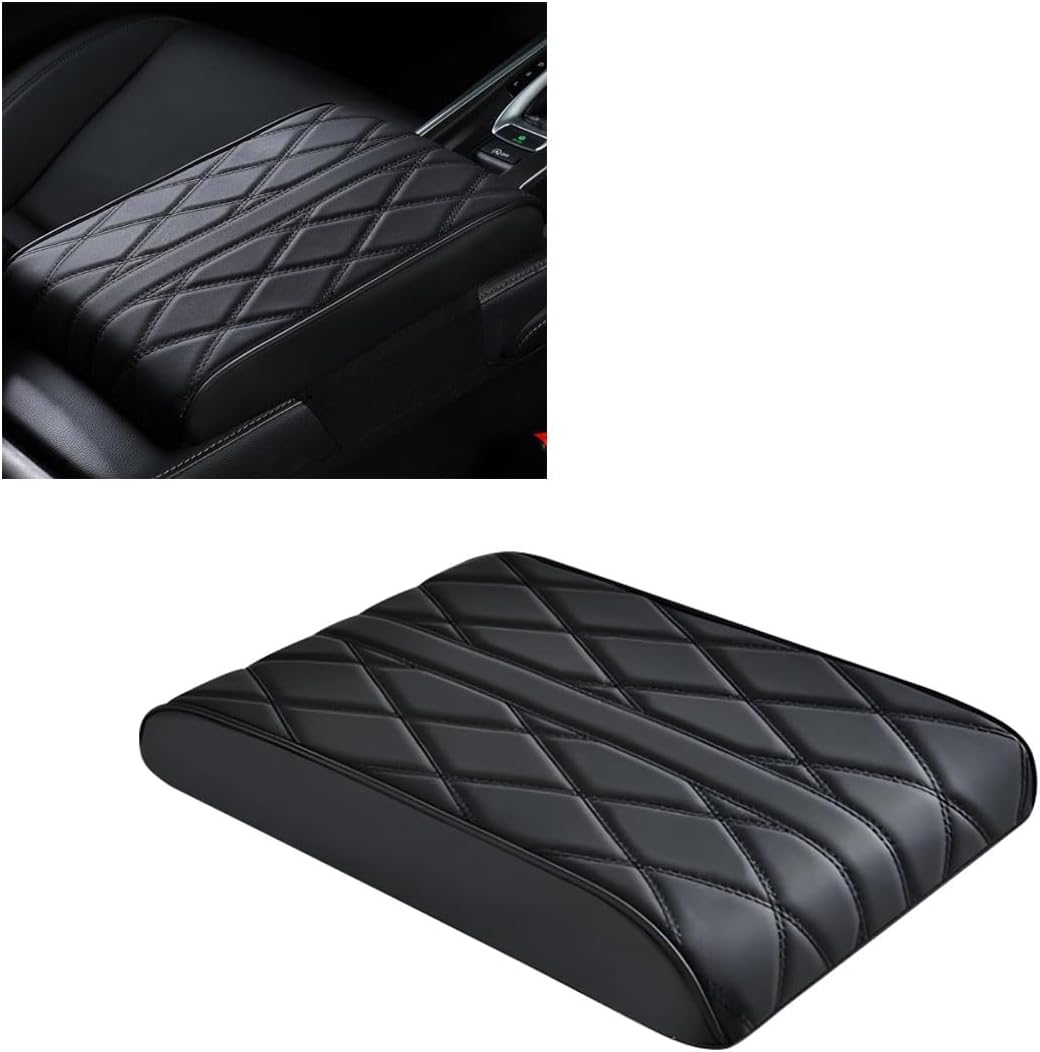 Leather car center console cover pad — view 2