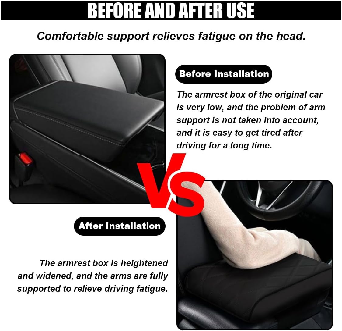 Leather car center console cover pad — view 6
