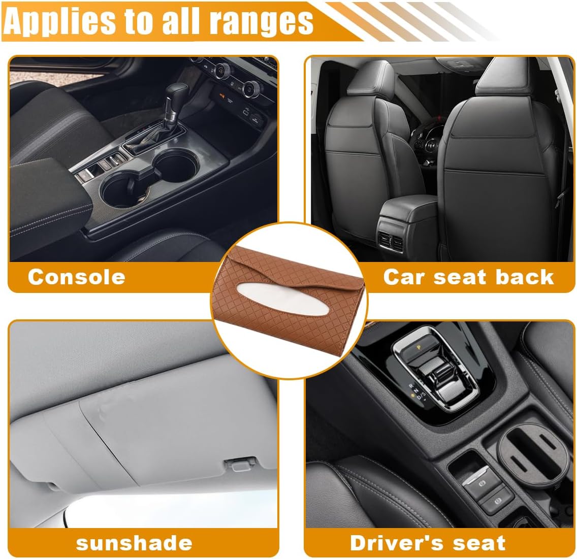 PU leather car tissue holder — view 7