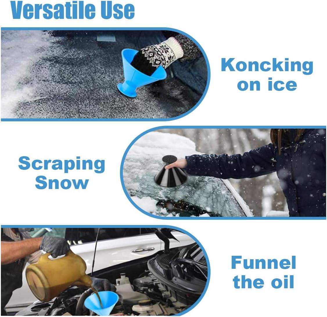 4 pcs cone-shaped car ice scrapers — view 6