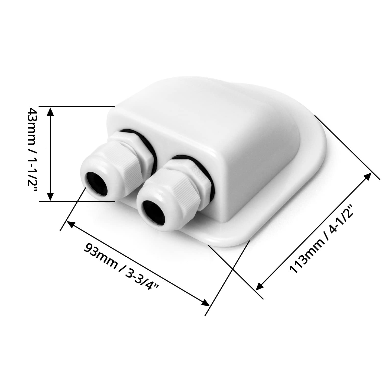 IP68 solar double cable entry gland — view 5