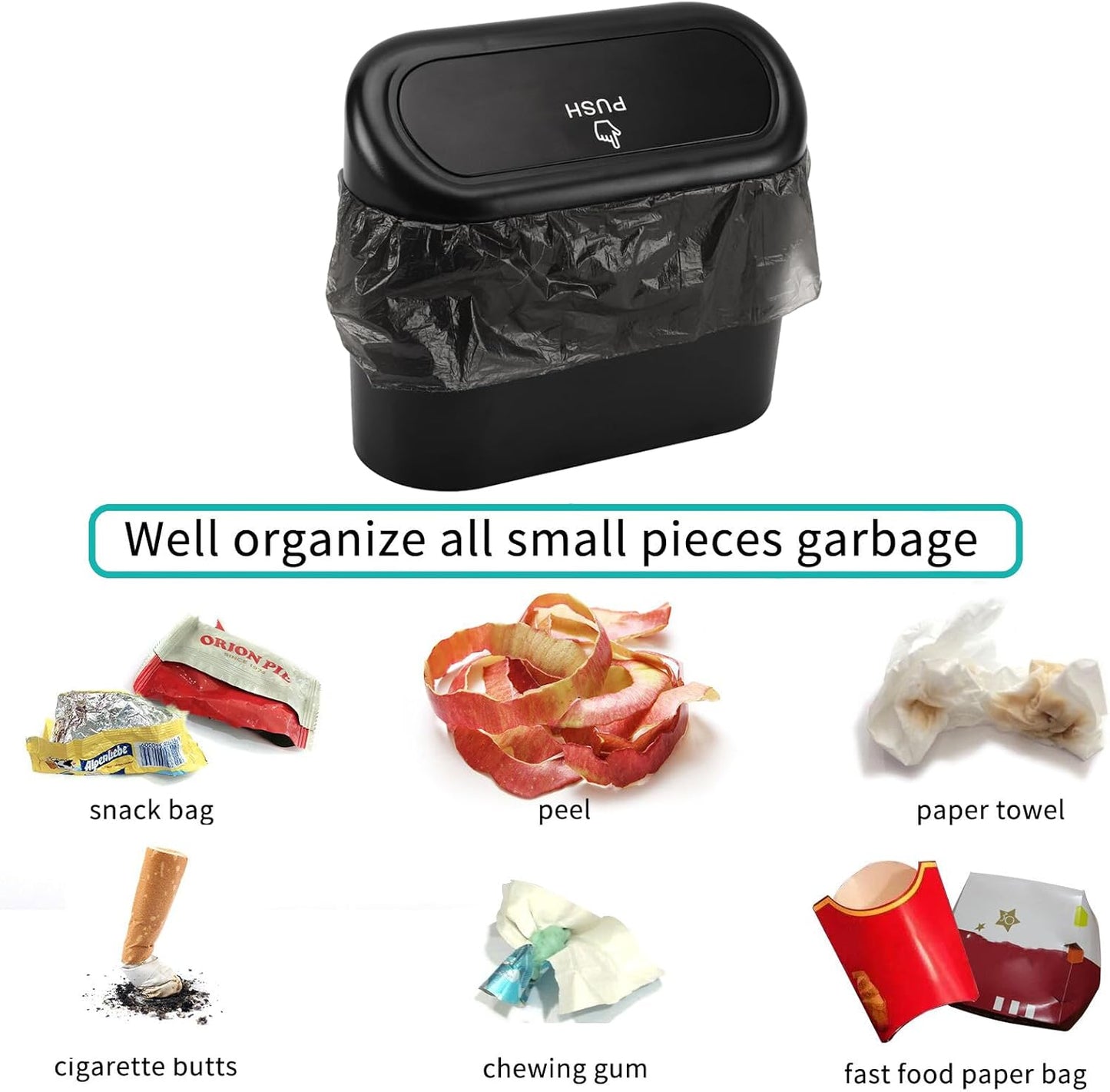 Car Trash Can with Lid, Mini — view 7