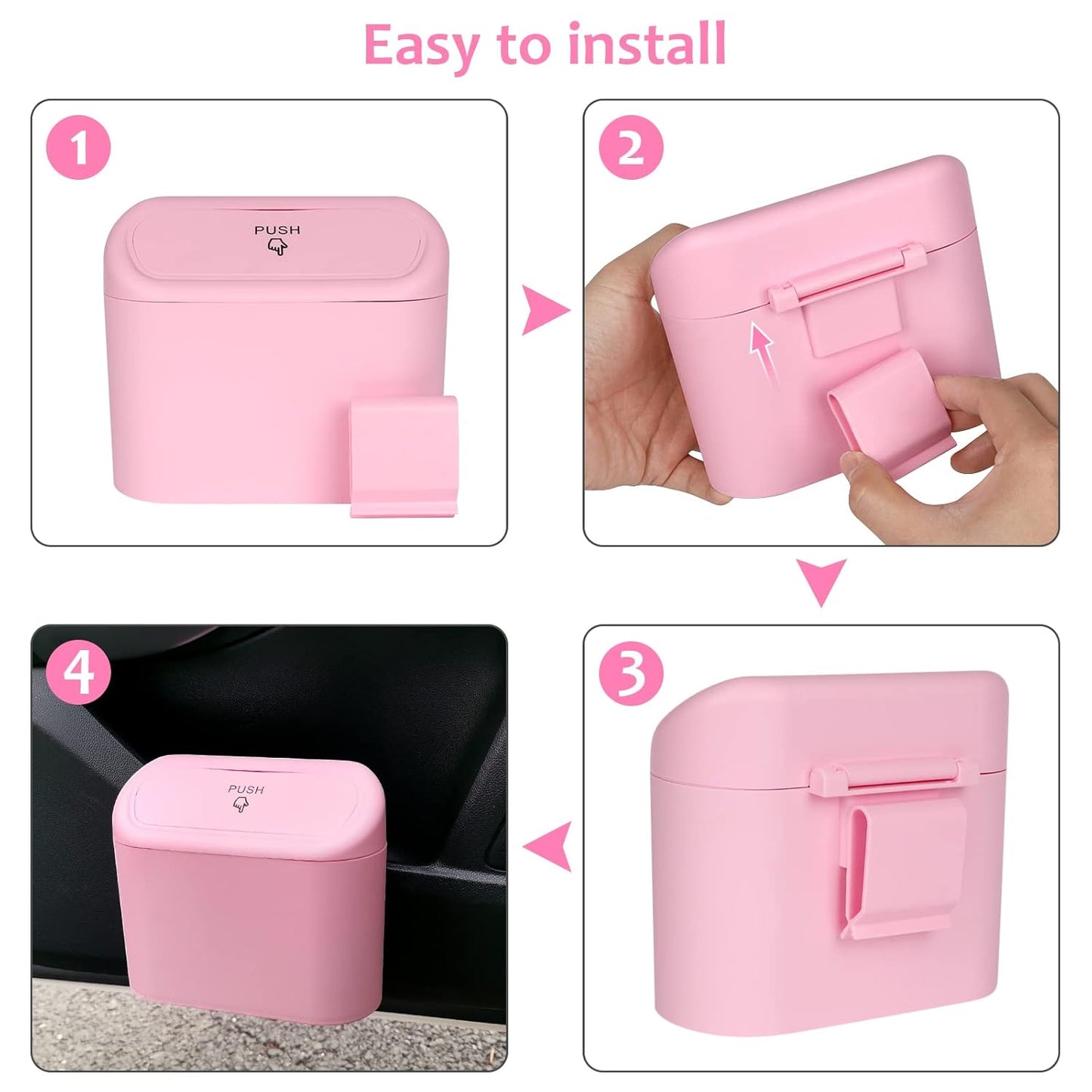 Car Trash Can with Lid, Leakproof — view 5