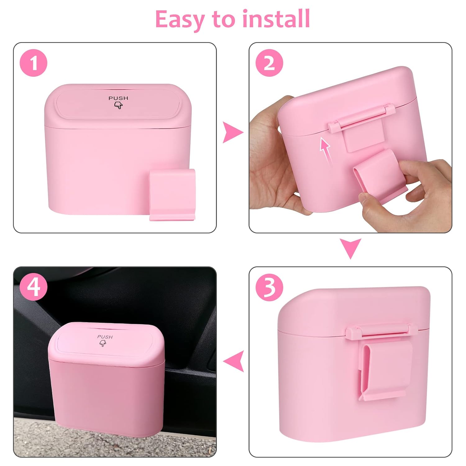Car Trash Can with Lid, Leakproof — view 5