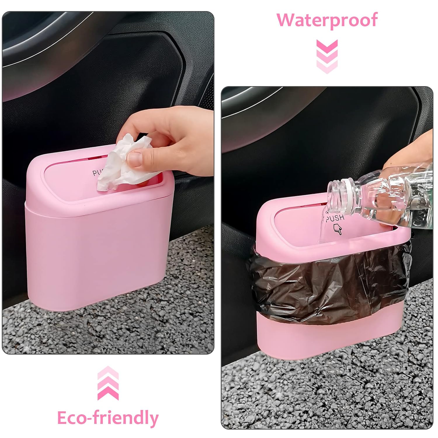 Car Trash Can with Lid, Leakproof — view 6