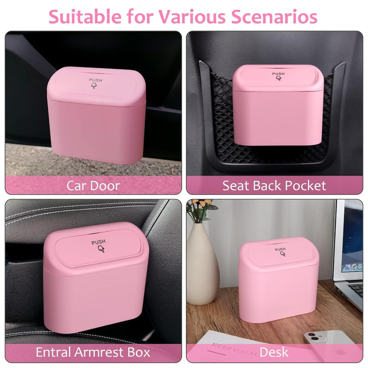 Car Trash Can with Lid, Leakproof — view 8