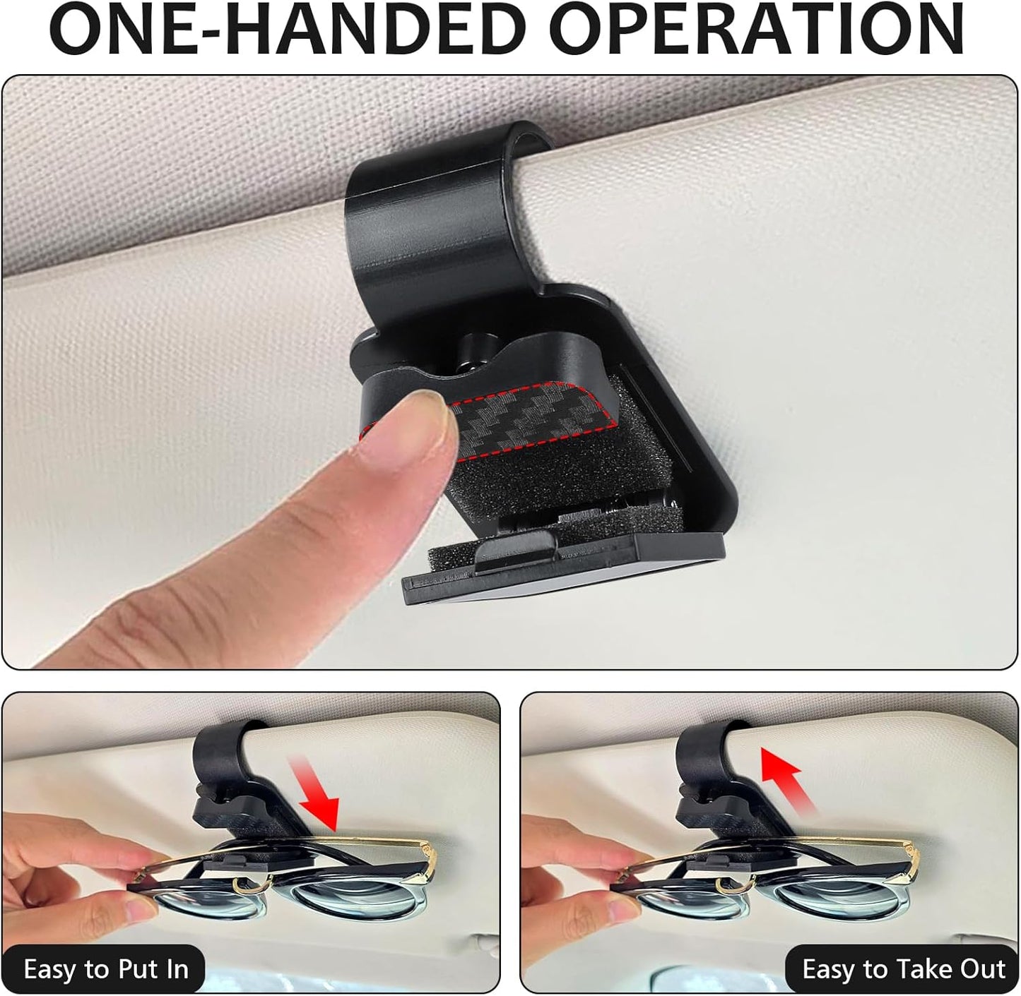 Sunglasses Holder for Car Sun Visor, — view 5