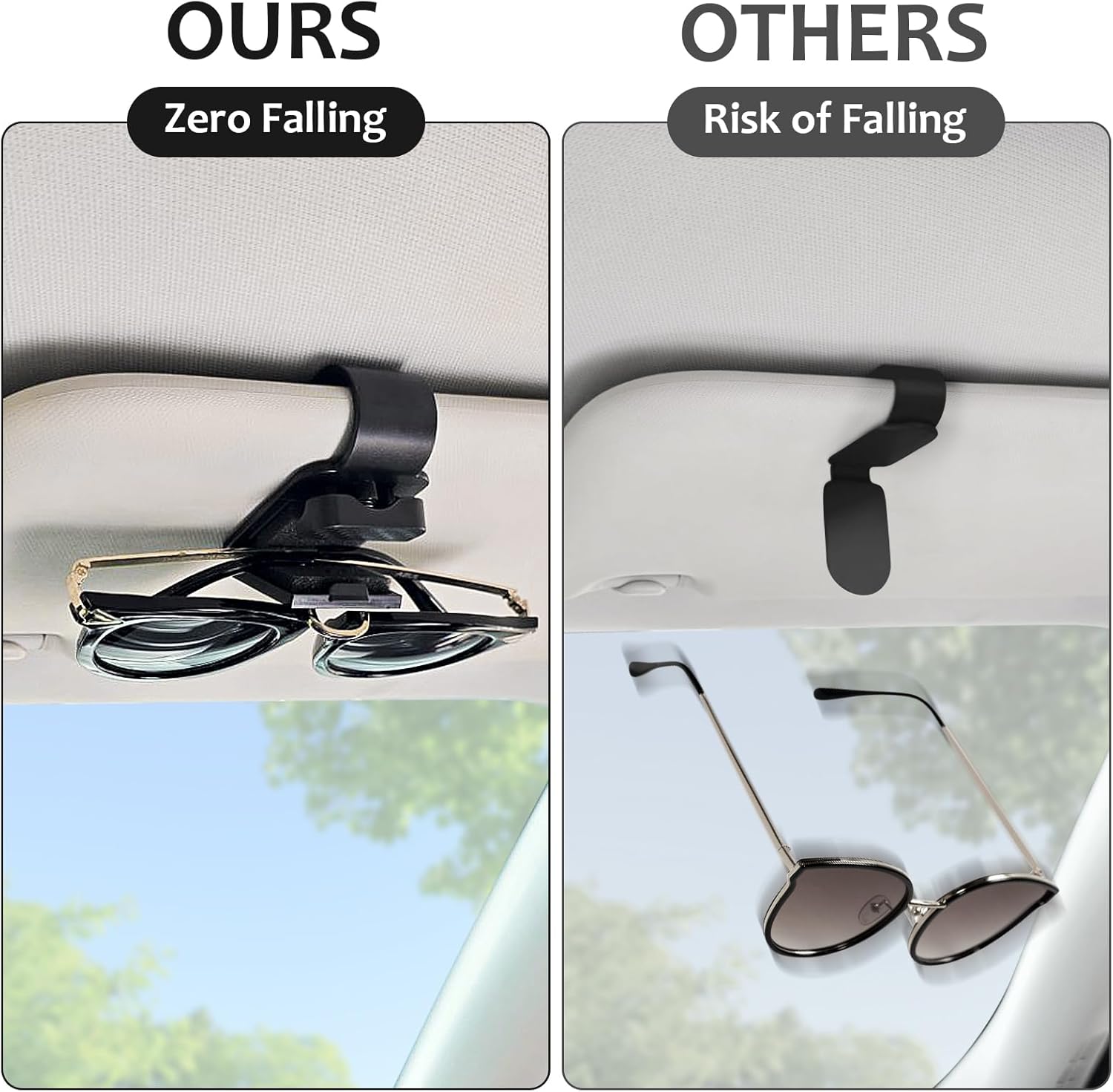 Sunglasses Holder for Car Sun Visor, — view 6