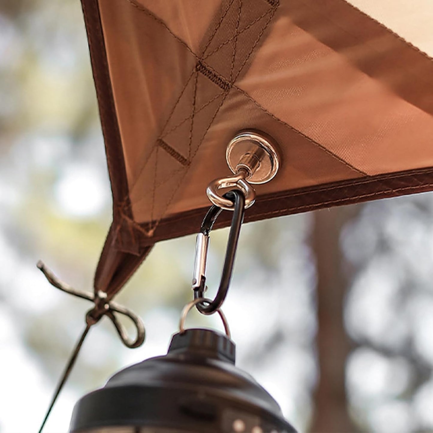 Black camping hooks with carabiner 2 pack — view 7