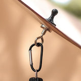 Black camping hooks with carabiner 2 pack — view 8