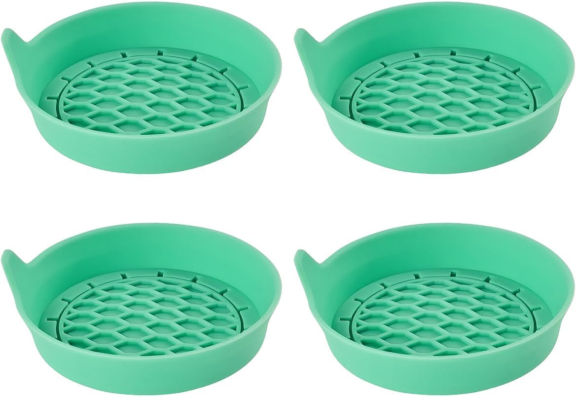 Car silicone anti-slip mats green 4 pack — view 2