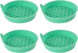 Car silicone anti-slip mats green 4 pack — view 2