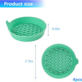 Car silicone anti-slip mats green 4 pack — view 3