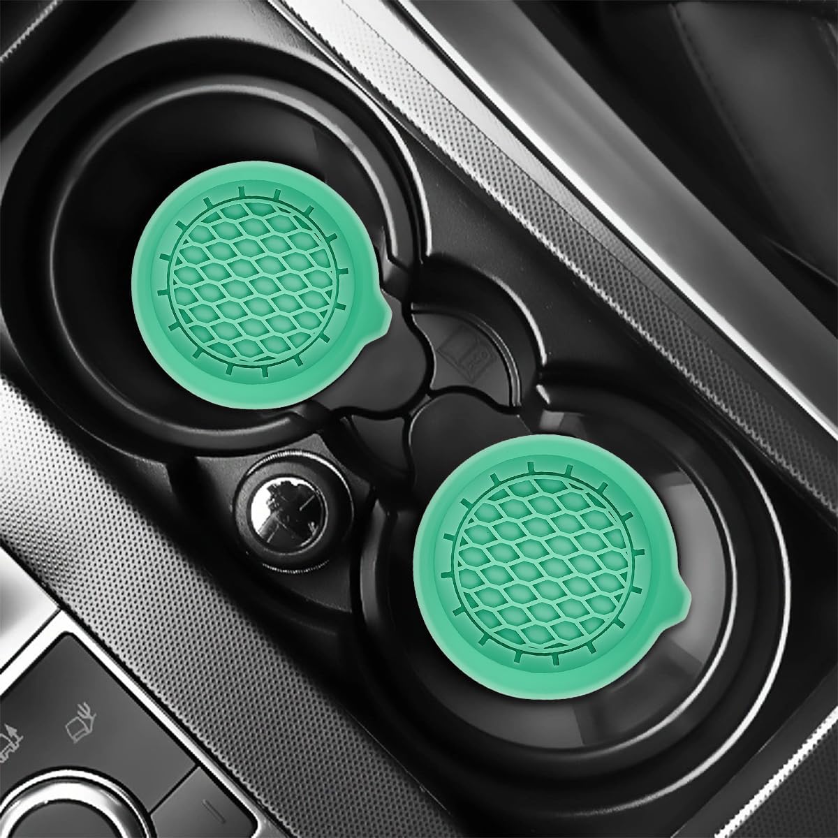 Car silicone anti-slip mats green 4 pack — view 7