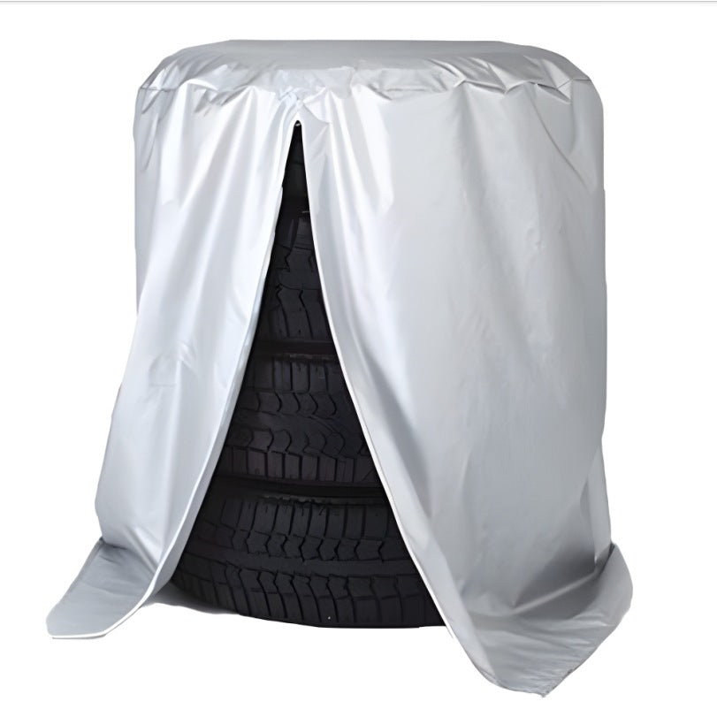 Silver waterproof car tyre covers 4 piece — view 2