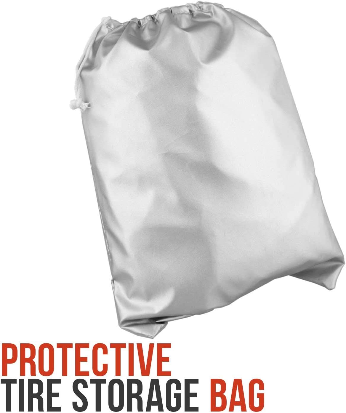 Silver waterproof car tyre covers 4 piece — view 5