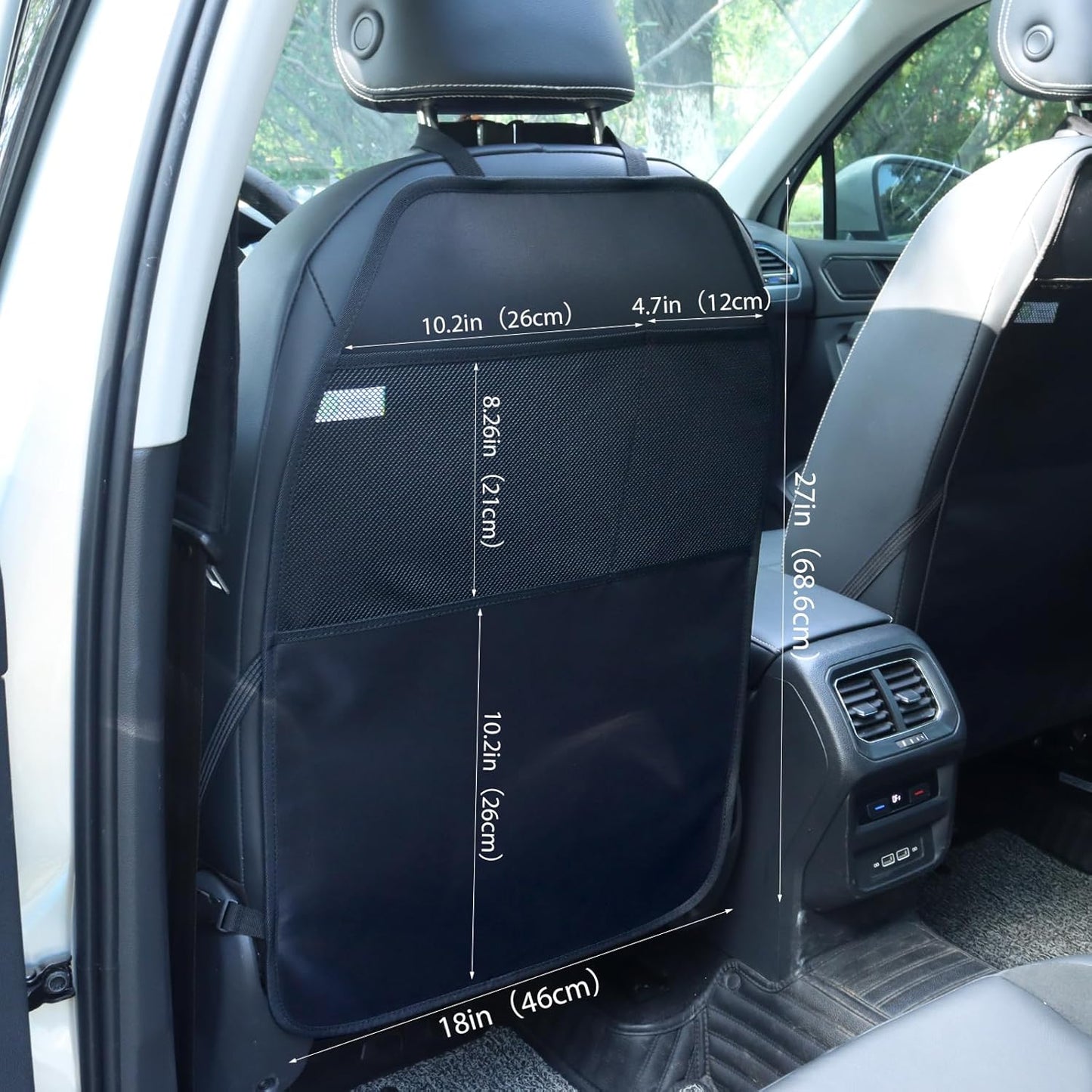Car seat back kick mat — view 3
