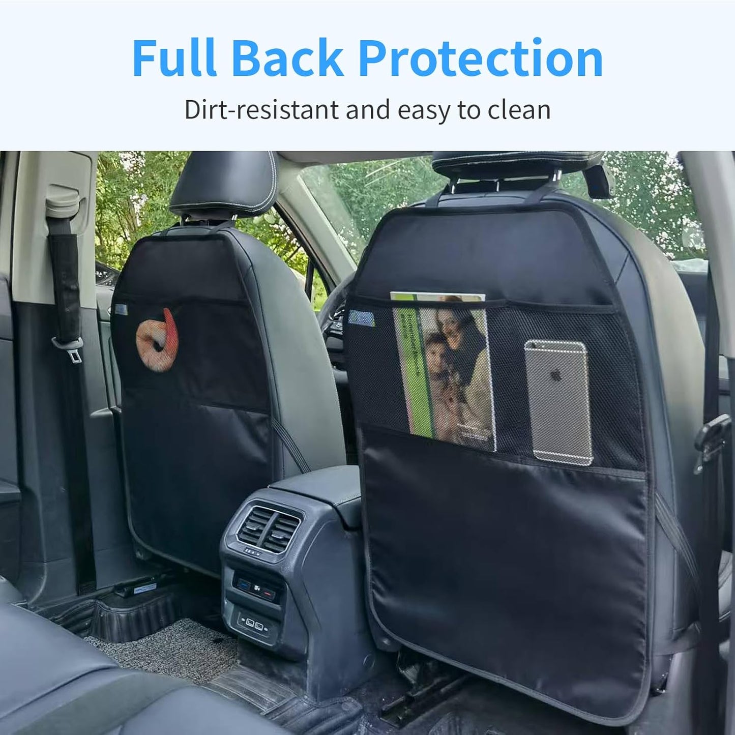 Car seat back kick mat — view 4