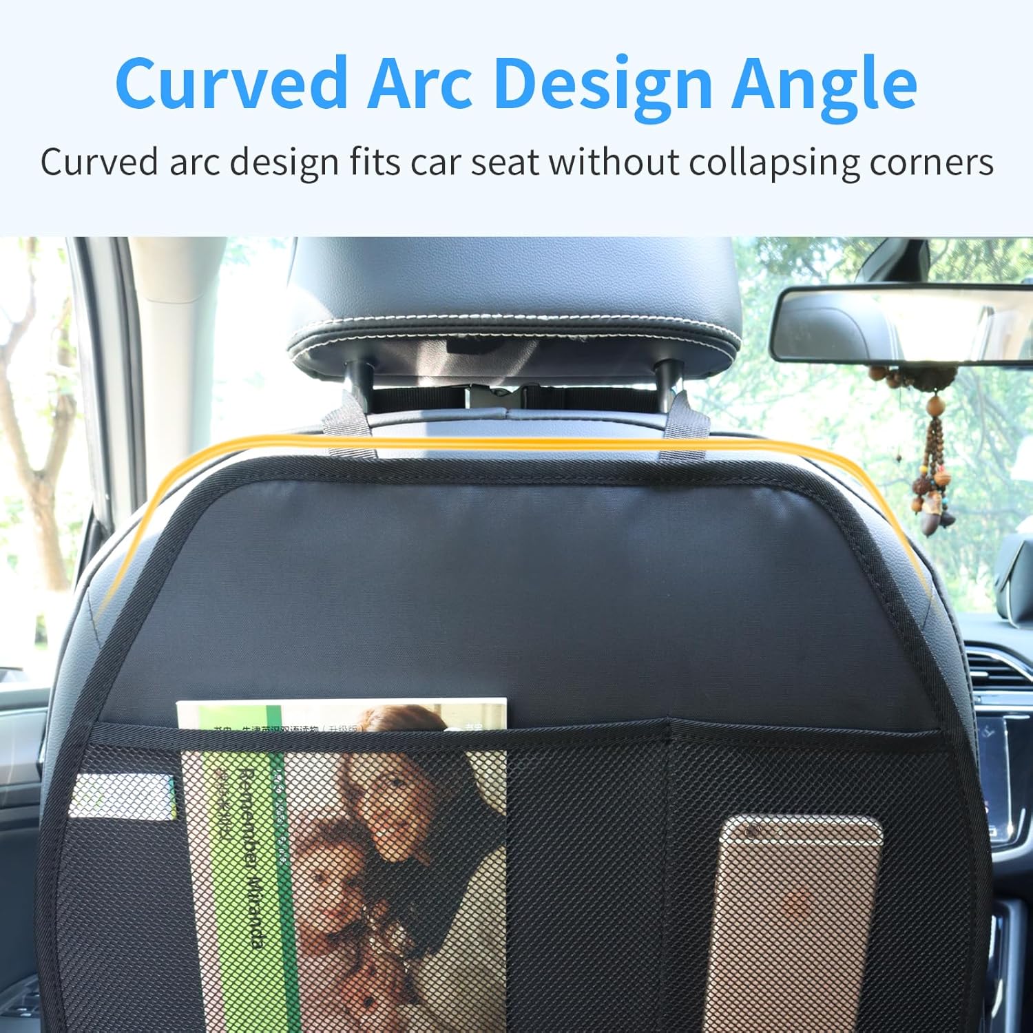Car seat back kick mat — view 8