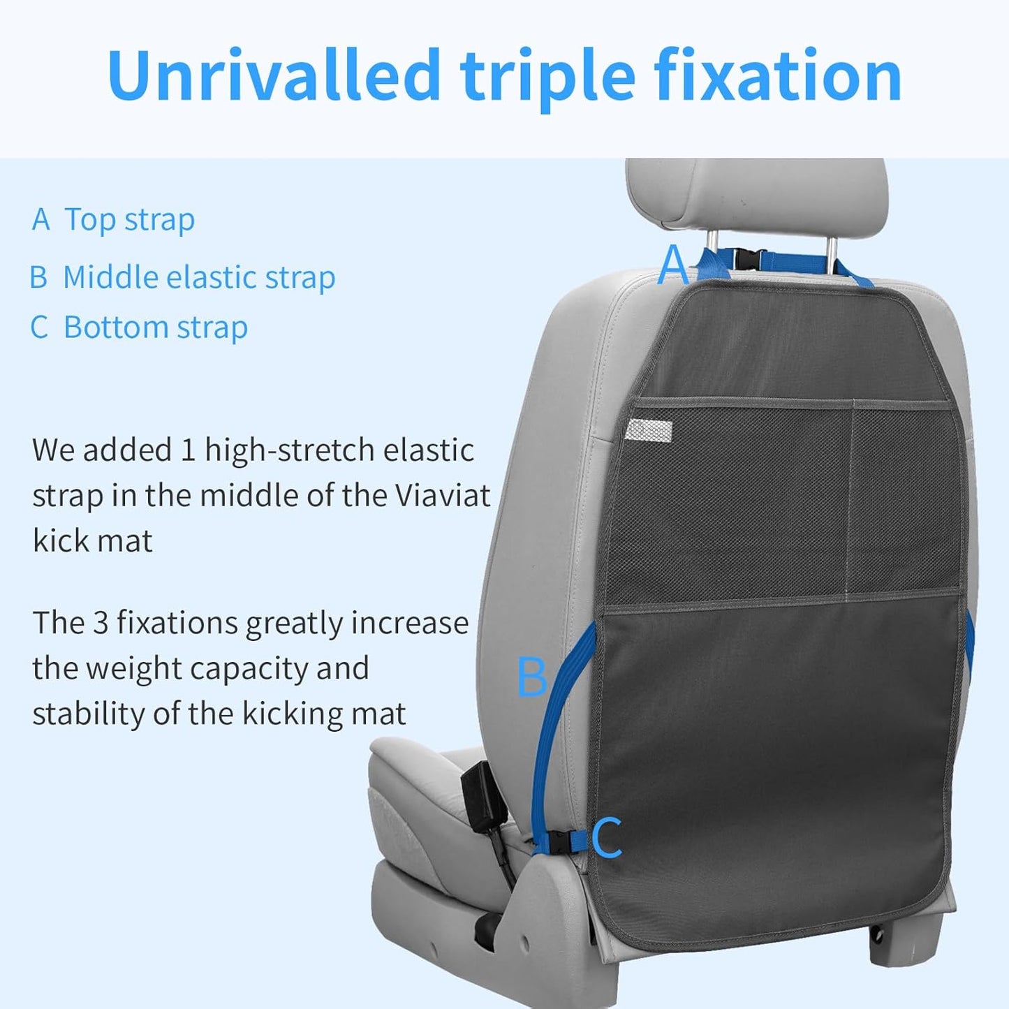 Car seat back kick mat — view 9