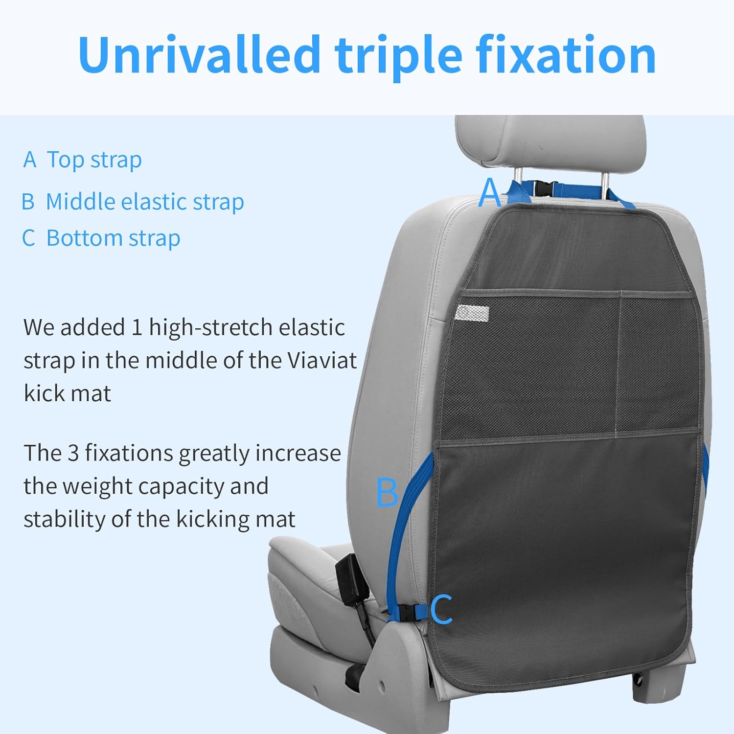 Car seat back kick mat — view 9