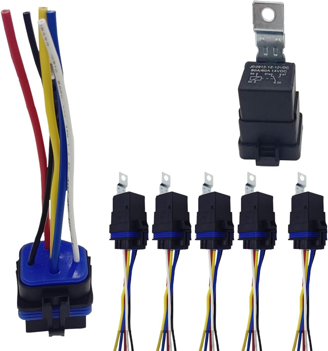 80A 5-pin waterproof relay 5 pack — view 2