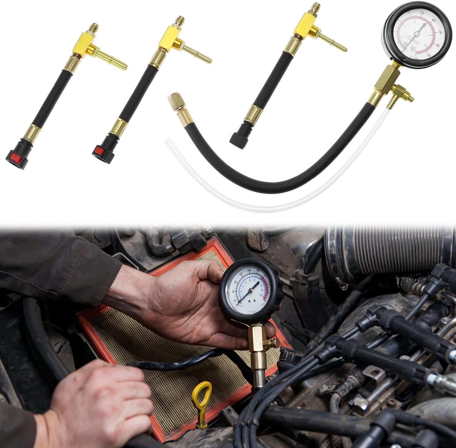 Universal fuel pressure test kit — view 9
