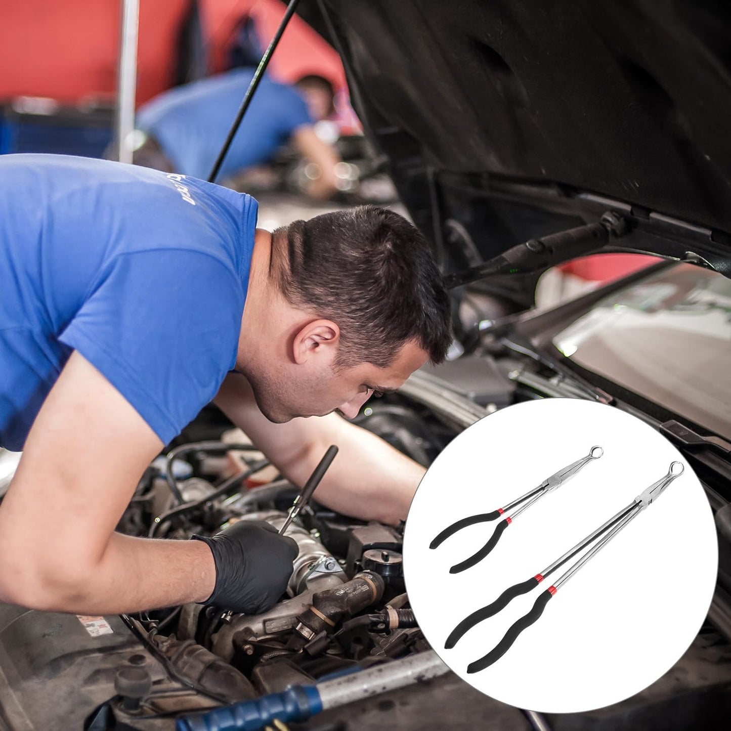 Offset spark plug boot removal plier — view 8