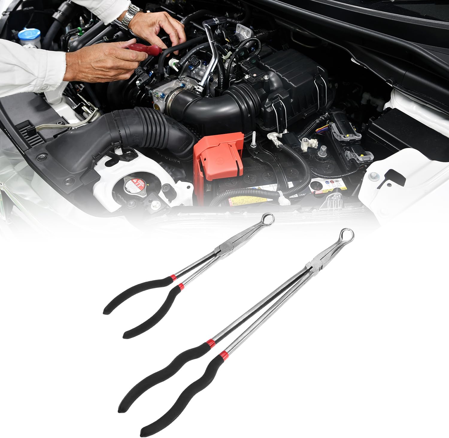 Offset spark plug boot removal plier — view 9