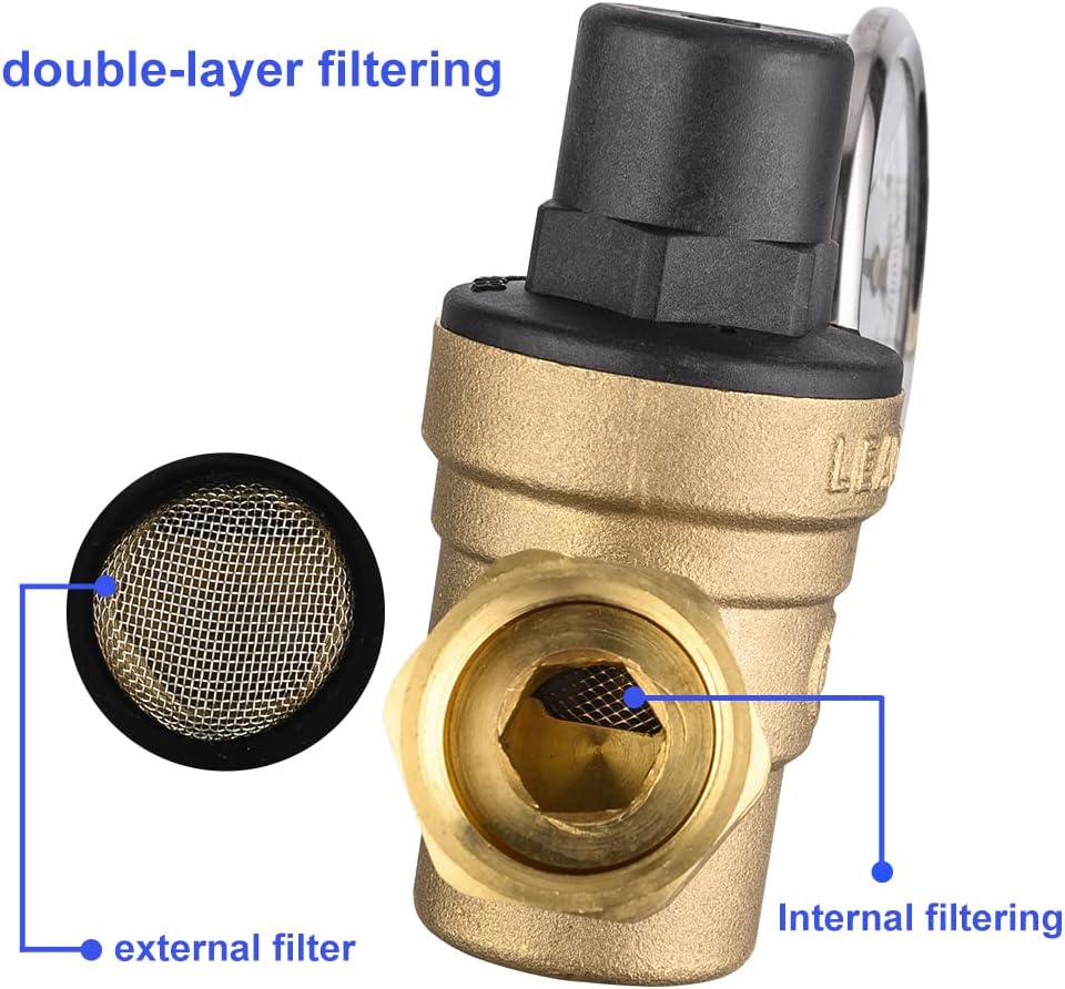 RV water pressure regulator valve — view 5