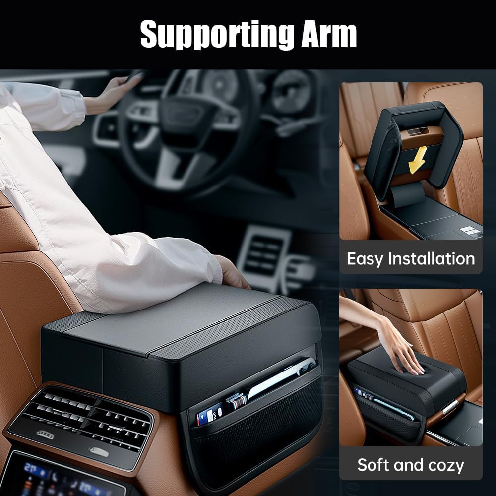 Memory cotton car armrest booster cushion — view 5