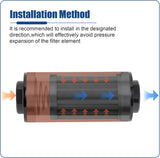 10 micron inline fuel filter black — view 5