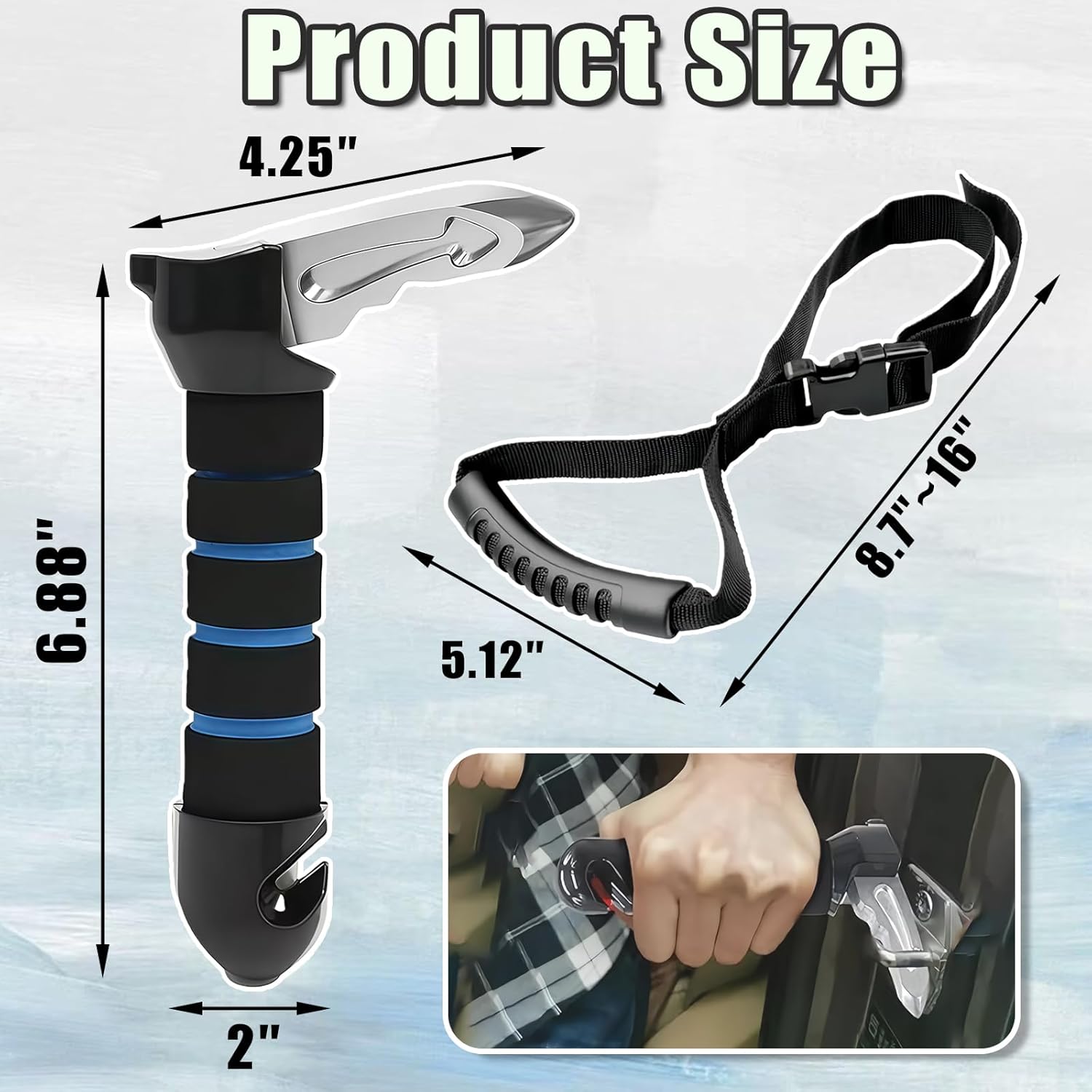 3-in-1 car grab handle assist — view 3