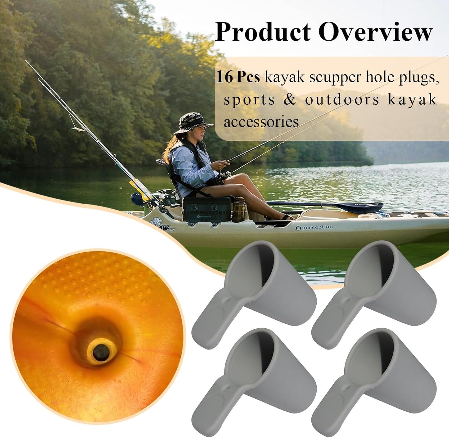 8 pcs kayak scupper hole plugs — view 3