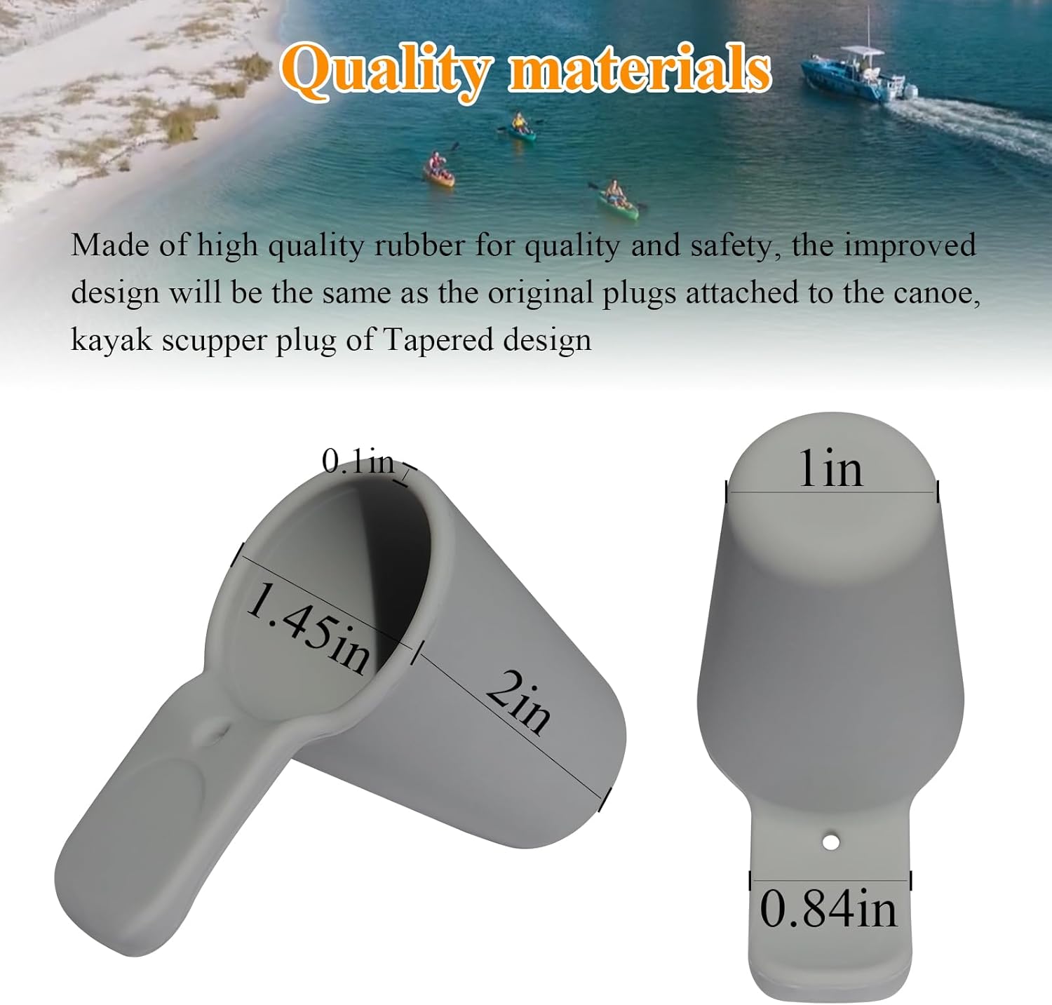 8 pcs kayak scupper hole plugs — view 6