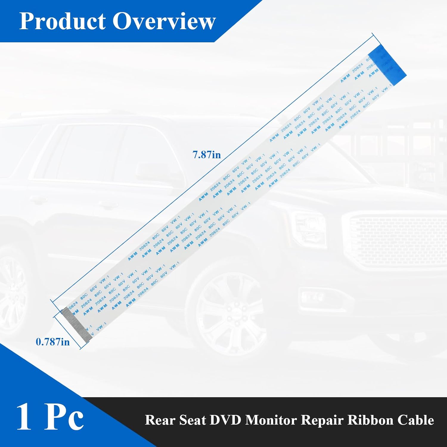 Chevy RSE DVD monitor ribbon cable — view 3