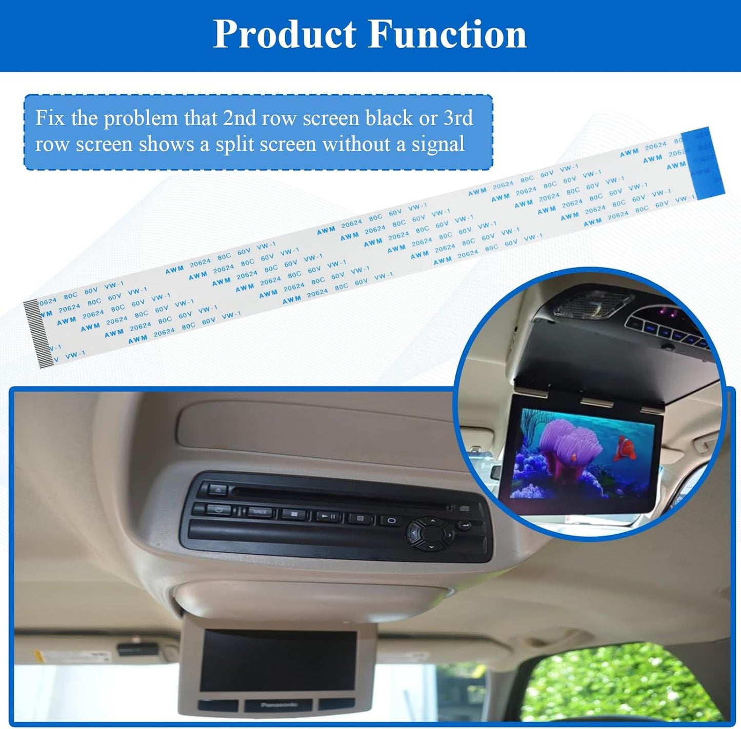 Chevy RSE DVD monitor ribbon cable — view 5