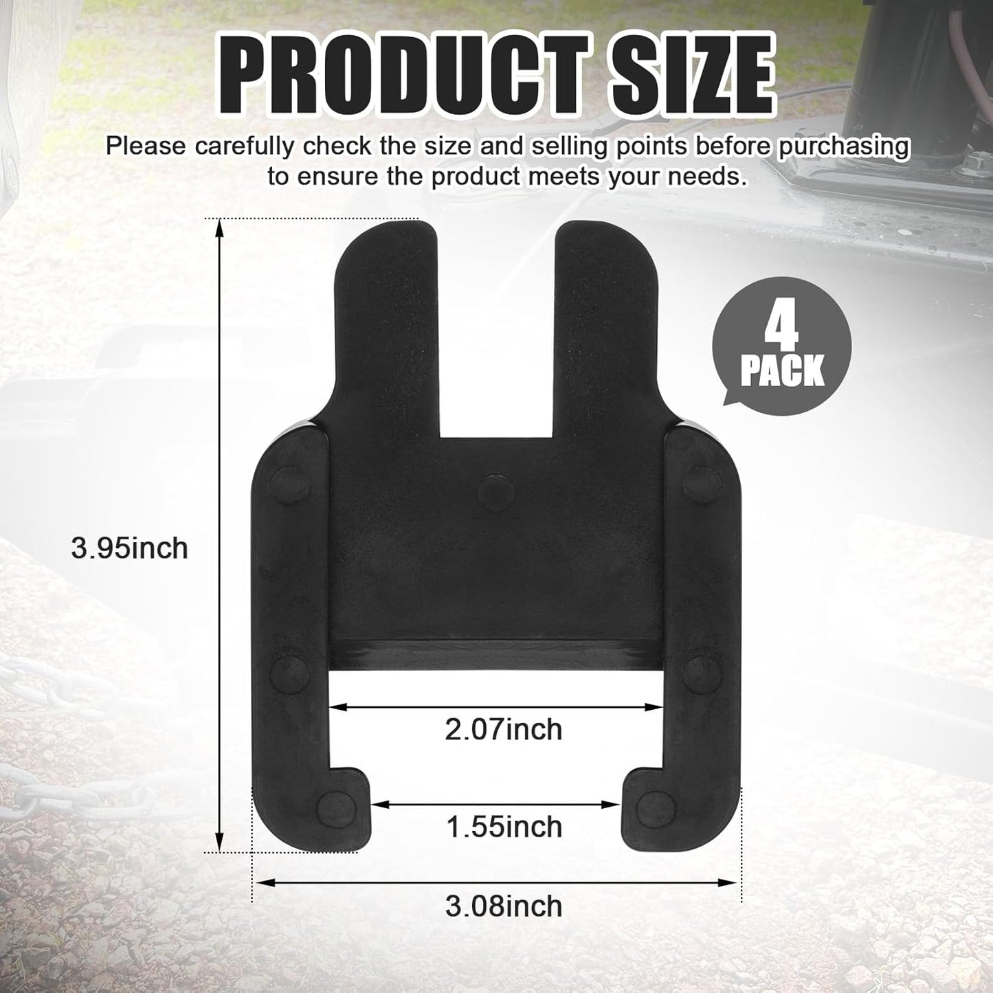 4 pcs hitch sway bracket jackets — view 3