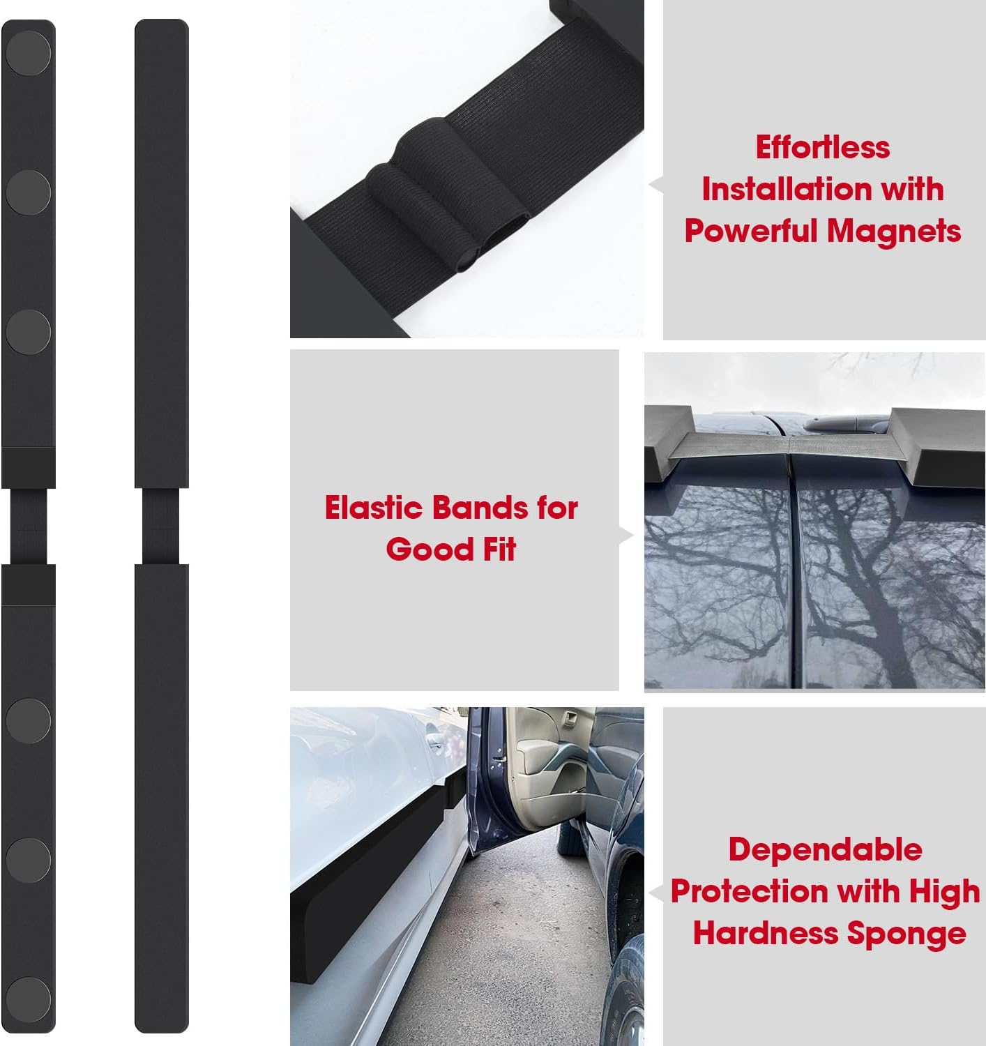 2 pack magnetic car door dent protector — view 5