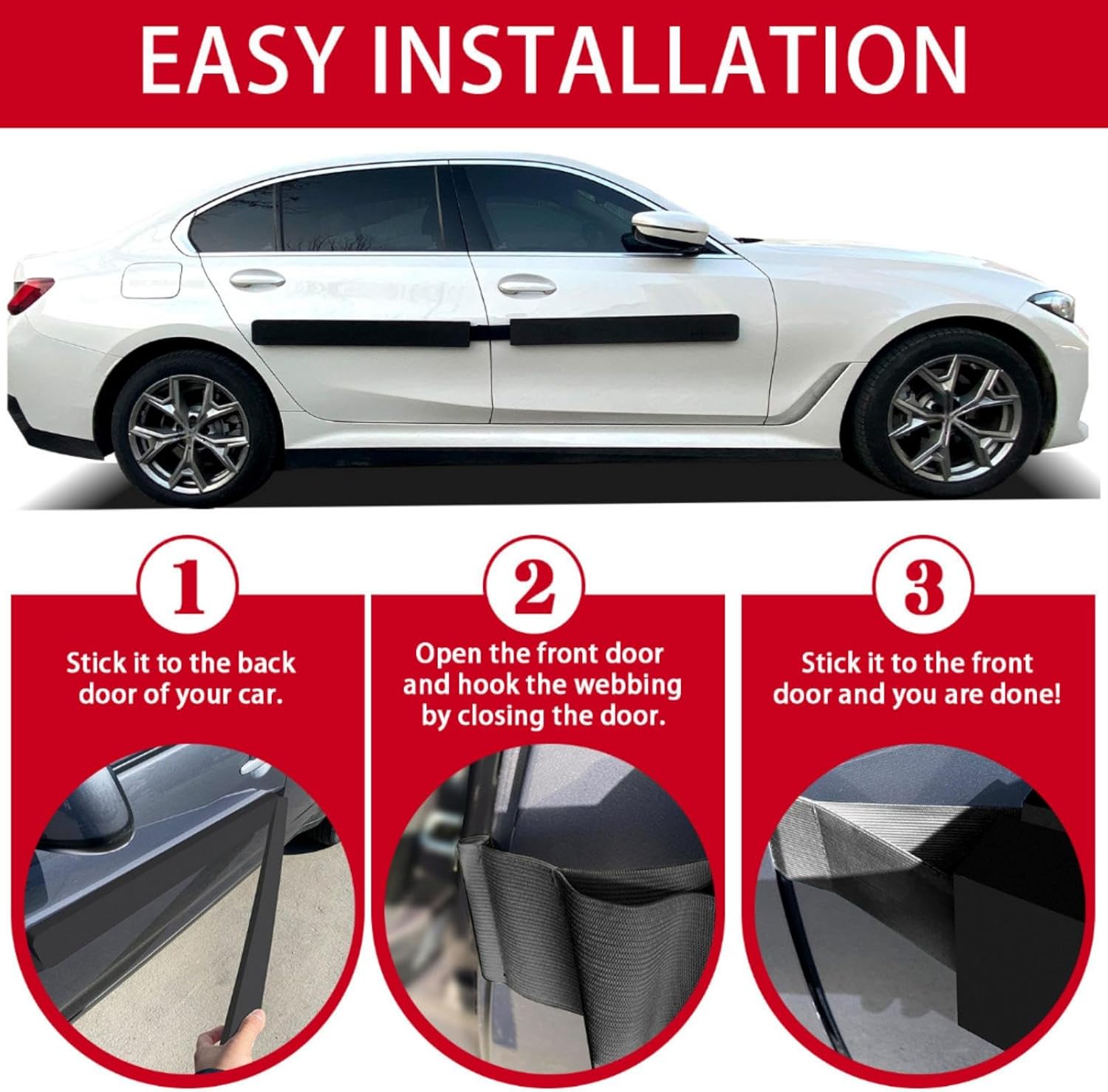2 pack magnetic car door dent protector — view 6