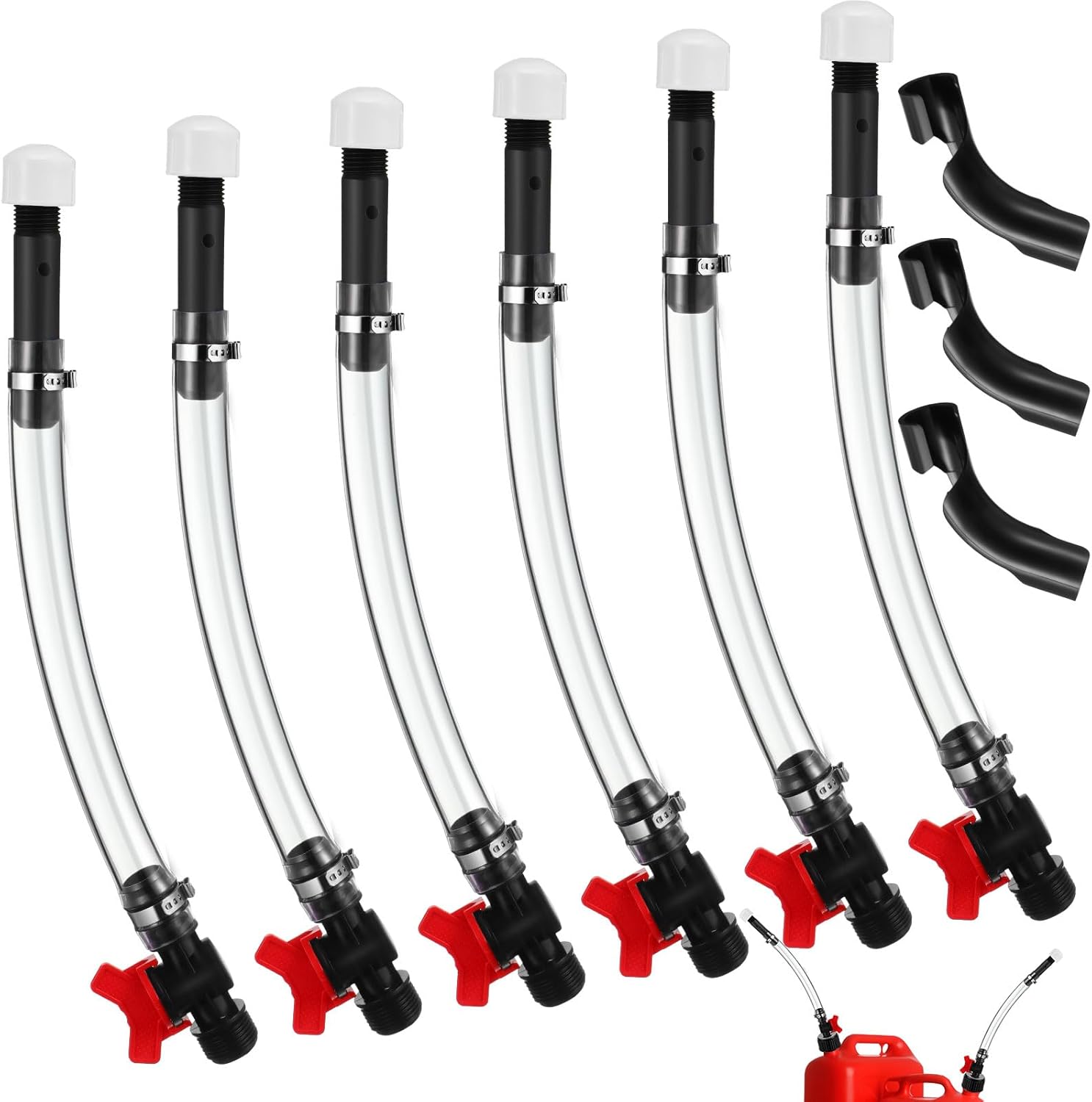 6 pack racing fuel filler jug hose — view 2