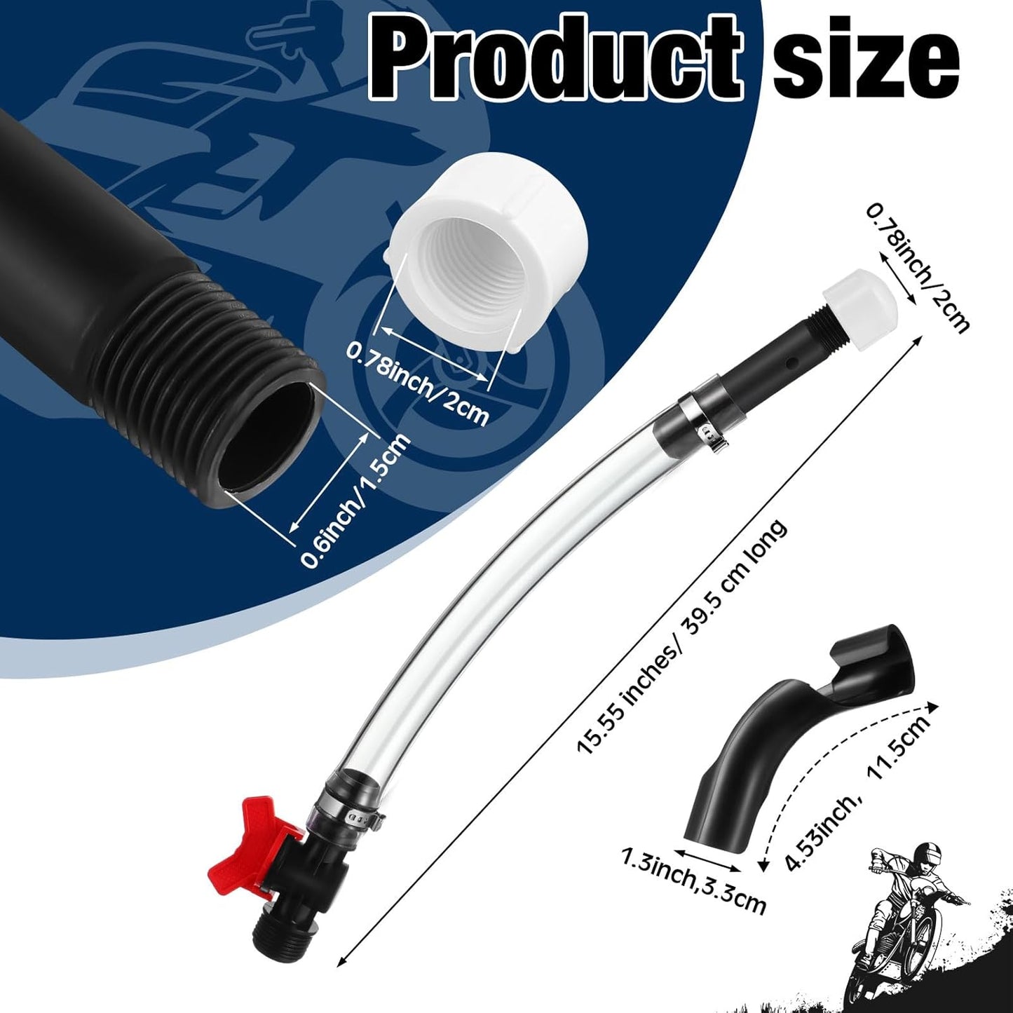 6 pack racing fuel filler jug hose — view 3