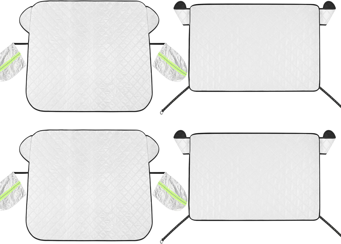 4 pcs car windshield sun shade set — view 2