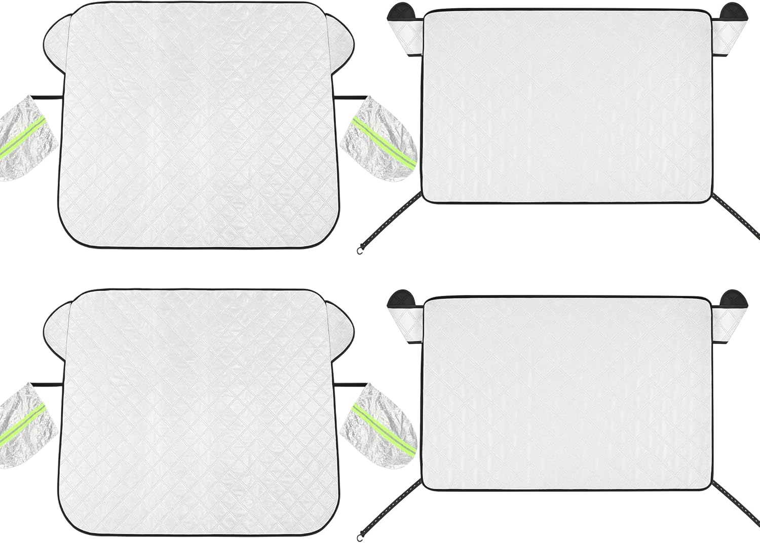 4 pcs car windshield sun shade set — view 2