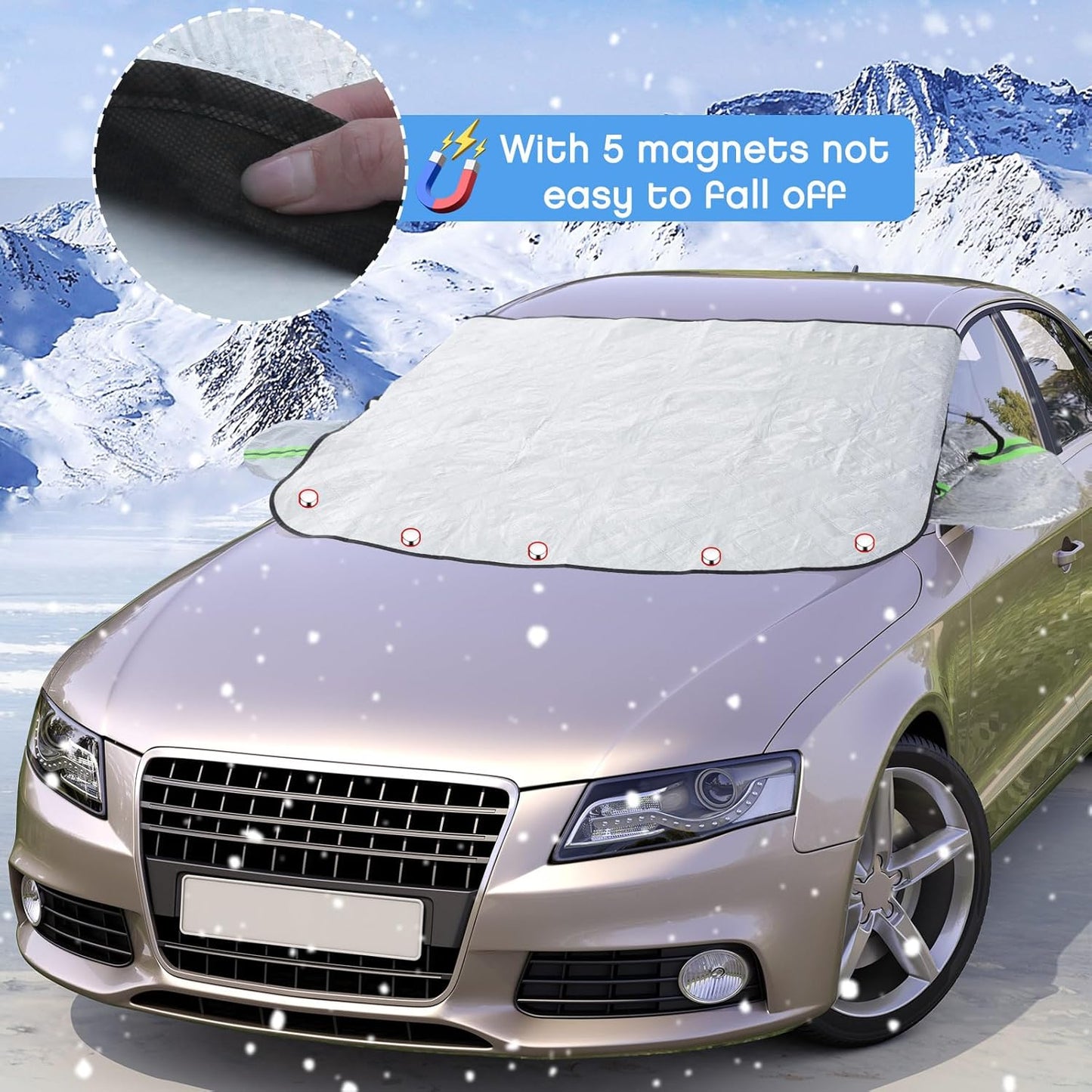 4 pcs car windshield sun shade set — view 3